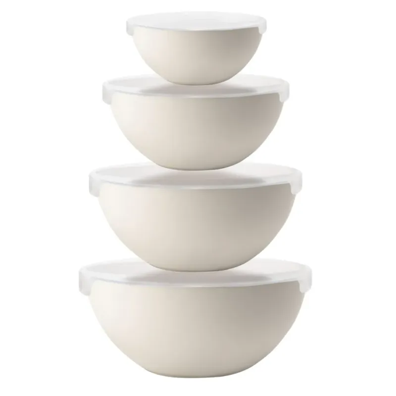 Set  Bowls de Plástico con tapa Transparente Carol