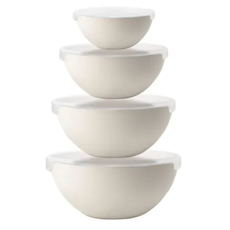 Set  Bowls de Plástico con tapa Transparente Carol