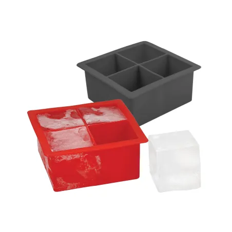 Set de 2 Cubeteras de Silicona para 4 Hielos Grandes