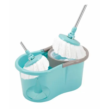 Mopa Spin Mop con Balde Centrifugador Azul
