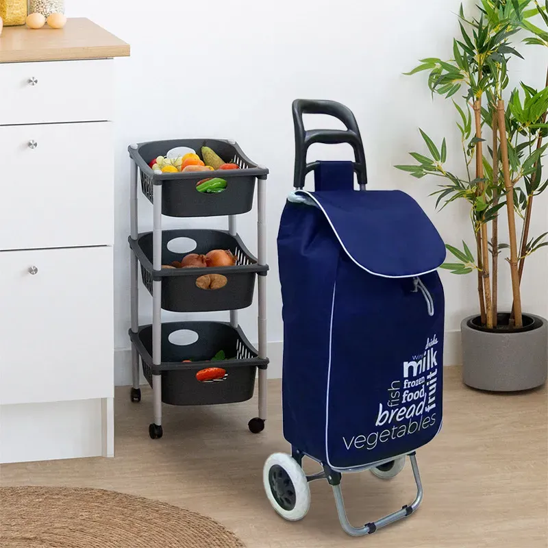 Carrito De Compras Azul Marino
