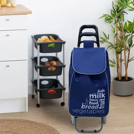 Carrito De Compras Azul Marino