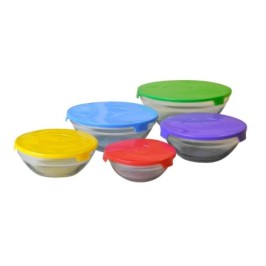 Set de 5 bowls de vidrio