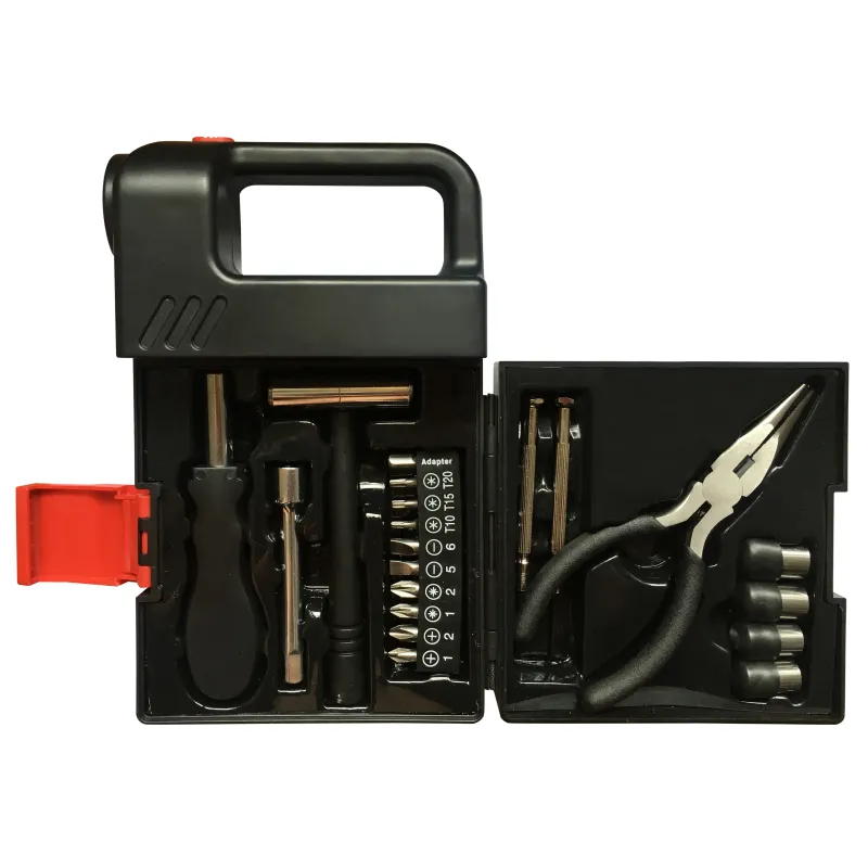Caja de herramientas con linterna