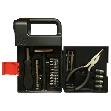 Caja de herramientas con linterna
