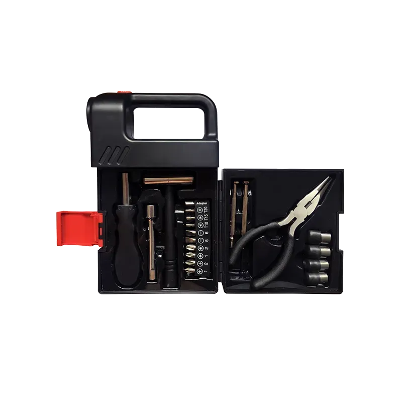 Caja de herramientas con linterna