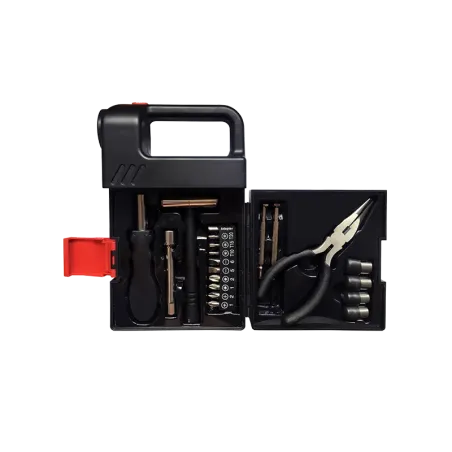 Caja de herramientas con linterna
