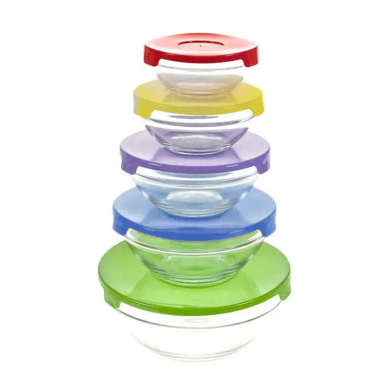 Set de 5 bowls de vidrio