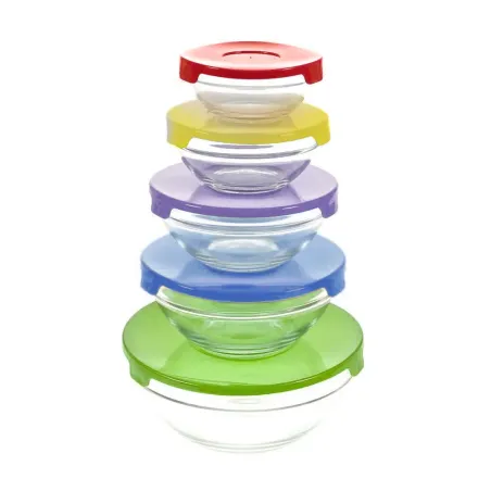 Set de 5 bowls de vidrio