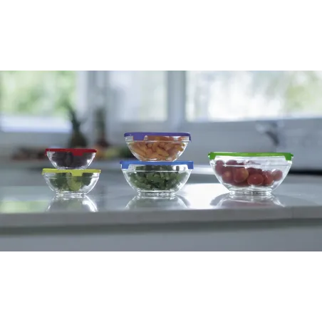 Set de 5 bowls de vidrio