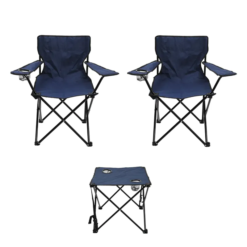 Set de camping mesa y 2 sillones directores