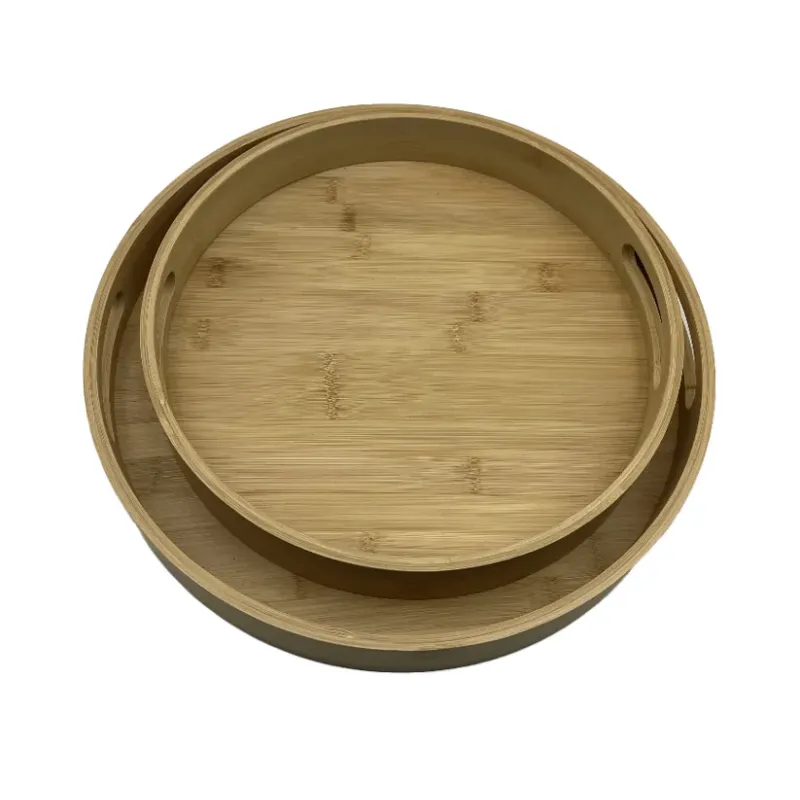 Set de 2 bandejas de bamboo
