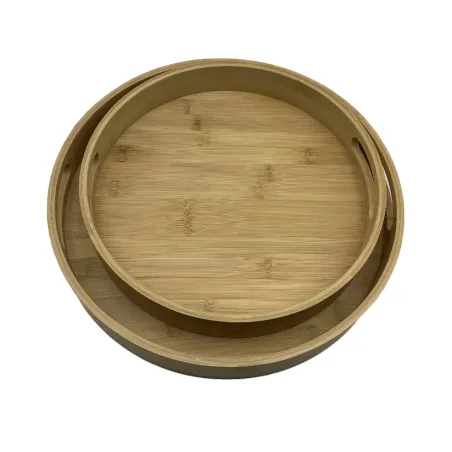 Set de 2 bandejas de bamboo