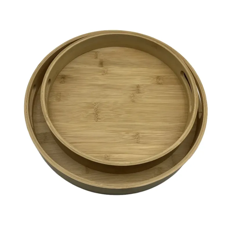 Set de 2 bandejas de bamboo
