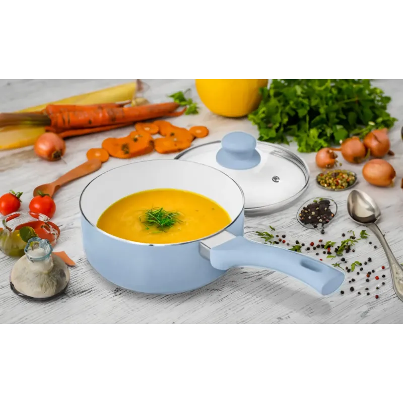 Olla de 16 cm celeste pastel