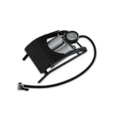 Inflador de Pie Doble Tubo con Manómetro